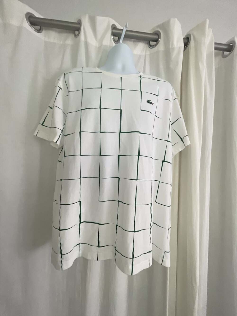 Lacoste Sport Men's T-Shirt White Green Grid Print Logo XXL
Golf